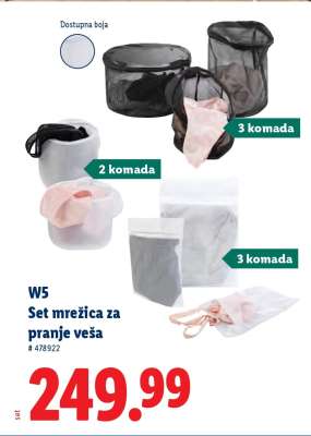 W5 Set mrežica za pranje veša