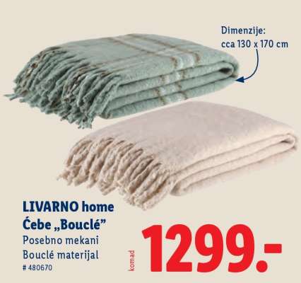 LIVARNO home Čebe „Bouclé”