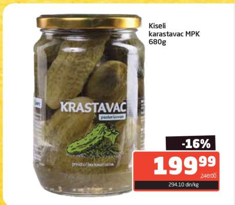 Kiseli karastavac MPK 680g