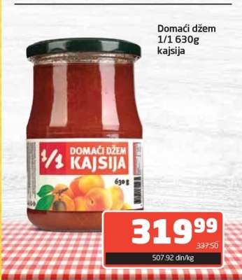 Domaći džem 1/1 630g kajsija