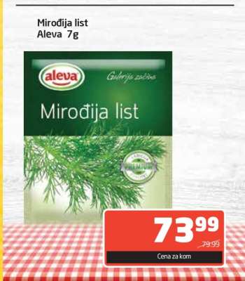 Mirođija list Aleva 7g