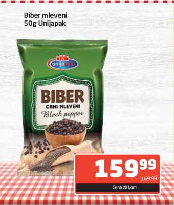 Biber mleveni 50g Unijapak