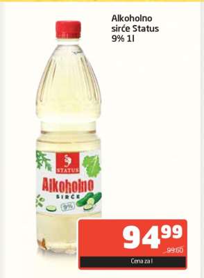 Alkoholno sirće Status 9% 1l