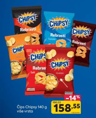 Čips Chipsy 140 g