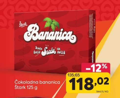 Čokoladna bananica Štark 125 g