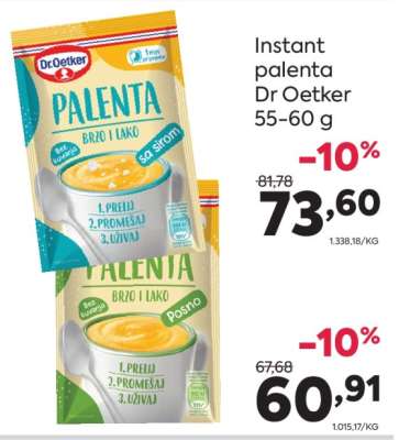 Instant palenta Dr Oetker 55-60 g