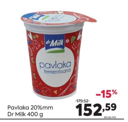 Pavlaka 20%mm Dr. Milk 400 g