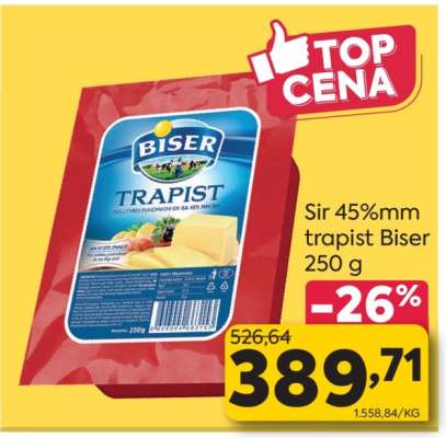 Sir 45%mm Trapist Biser 250 g