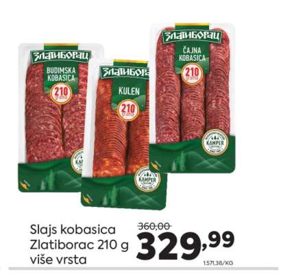 Slajs kobasica Zlatiborac 210 g