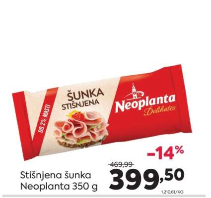 Stišnjena šunka Neoplanta 350 g