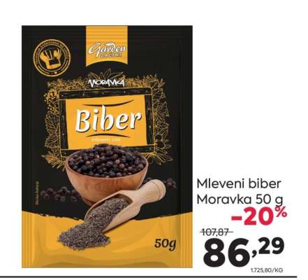 Mleveni biber Moravka 50 g