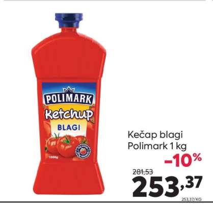 Kečap blagi Polimark 1 kg