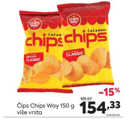 Čips Chips Way 150 g