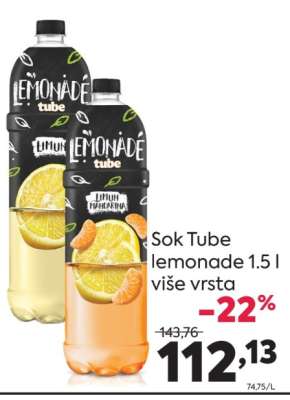 Sok Tube lemonade 1.5 l više vrsta