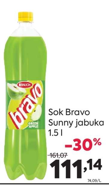 Sok Bravo Sunny jabuka 1.5 l