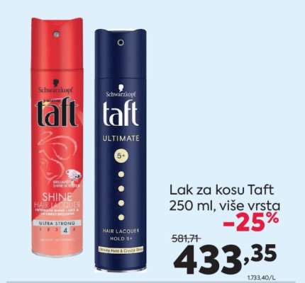 Lak za kosu Taft