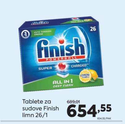 Tablete za sudove Finish limn 26/1