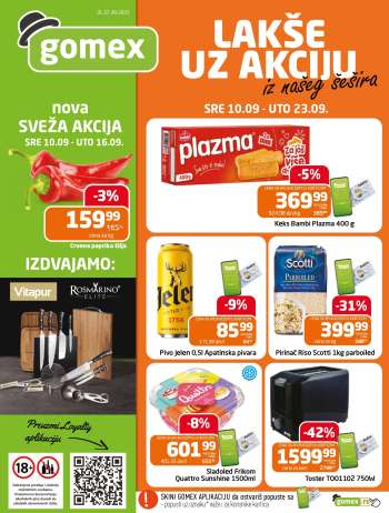 Gomex katalog - 10.09.2025 - 23.09.2025.