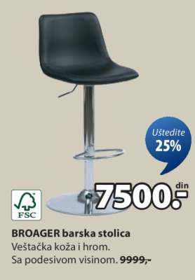 BROAGER barska stolica