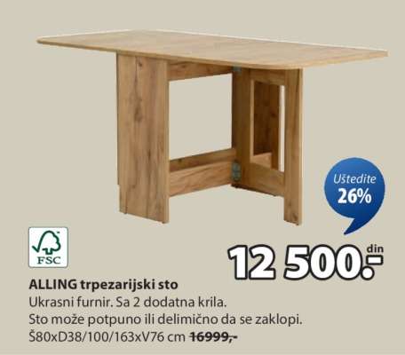 ALLING trpezarijski sto