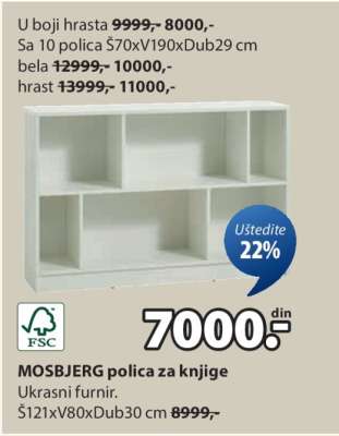 MOSBJERG POLICA ZA KNJIGE