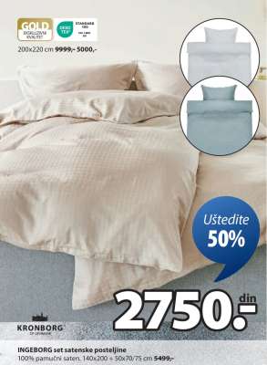 INGEBORG SET SATENSKE POSTELJINE