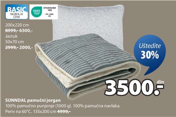 SUNNDAL PAMUČNI JORGAN
