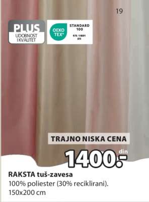 RAKSTA tuš-zavesa