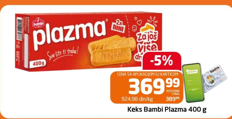 Keks Bambi Plazma 400 g