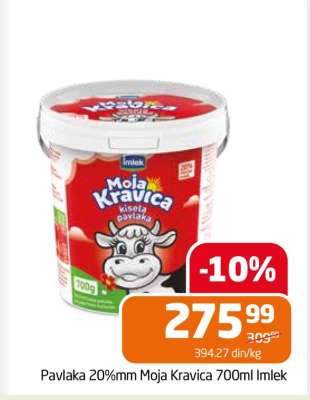 Pavlaka 20%mm Moja Kravica 700ml Imlek