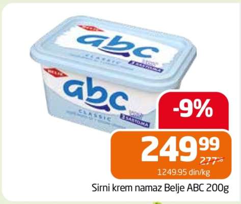 Sirni krem namaz Belje ABC 200g