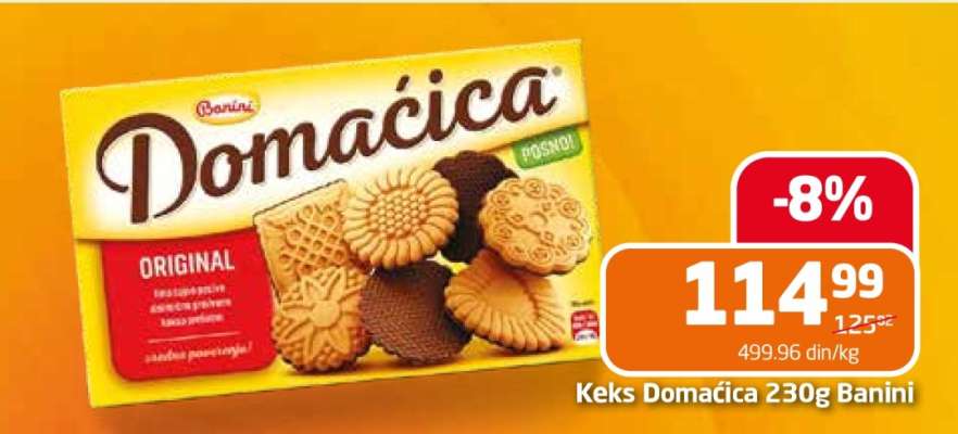 Keks Domaćica 230g Banini
