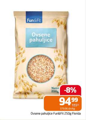Ovsene pahuljice Fun&Fit 250g Florida