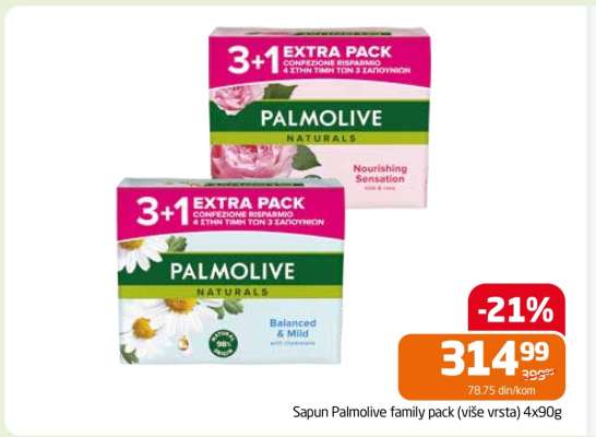 Sapun Palmolive family pack (više vrsta) 4x90g