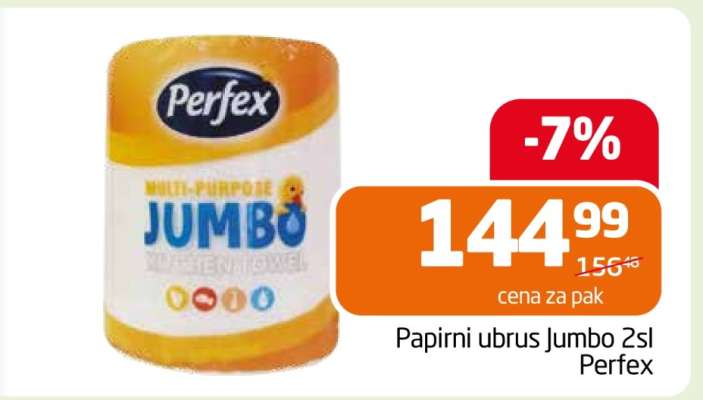 Papirni ubrus Jumbo 2sl Perfex