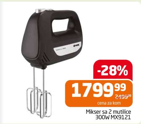 Mikser sa 2 mutilice 300W MX9121