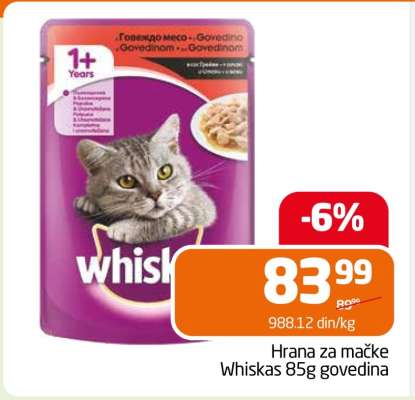 Hrana za mačke Whiskas 85g govedina