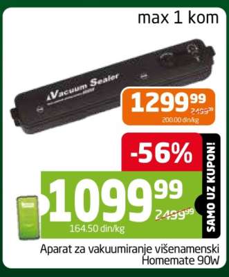 Aparat za vakuumiranje višenamenski Homemate 90W