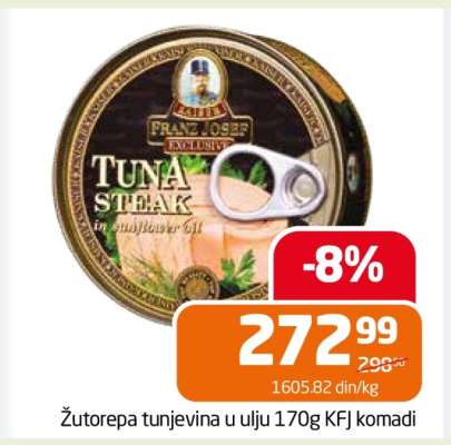 Žutorepa tunjevina u ulju 170g KFJ komadi