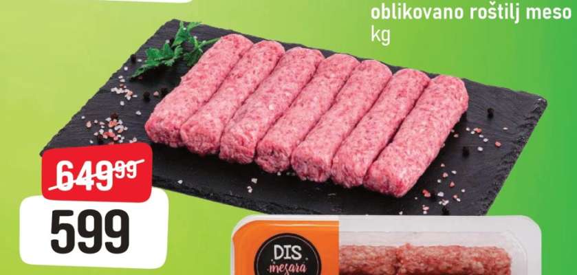 Oblikovano roštilj meso