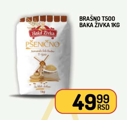 Brašno T500 Baka Živka 1kg