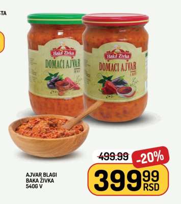 Ajvar Blagi Baka Zivka 540g