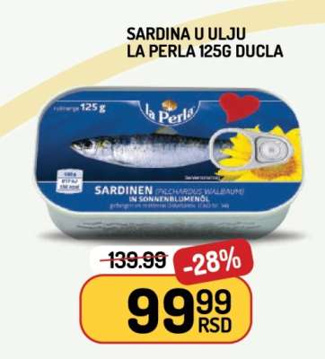 Sardina u ulju La Perla 125g