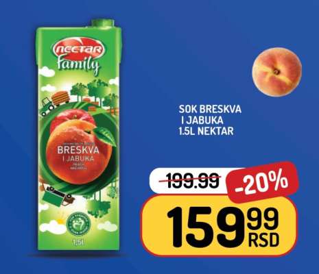 Sok breskva i jabuka 1.5L Nektar