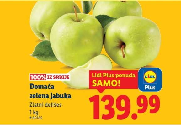 Domaća zelena jabuka