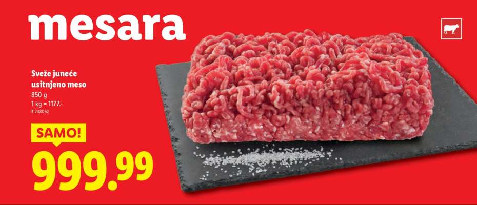 Sveže juneće usitnjeno meso