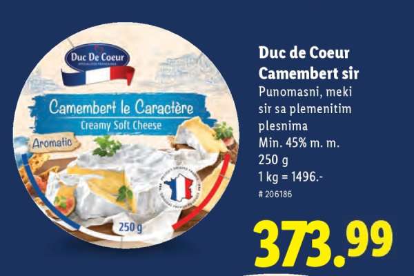 Duc de Coeur Camembert sir