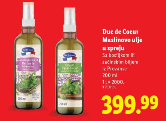 Duc de Coeur Maslinovo ulje u spreju