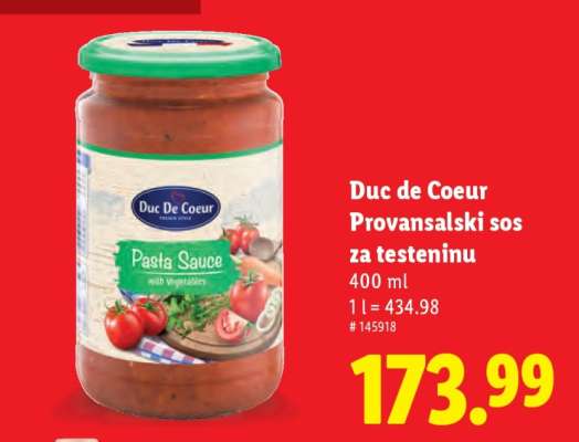 Duc de Coeur Provansalski sos za testeninu