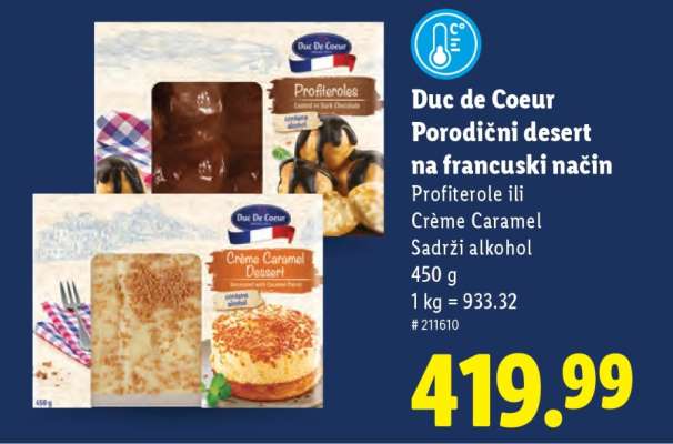 Duc de Coeur Porodični desert na francuski način